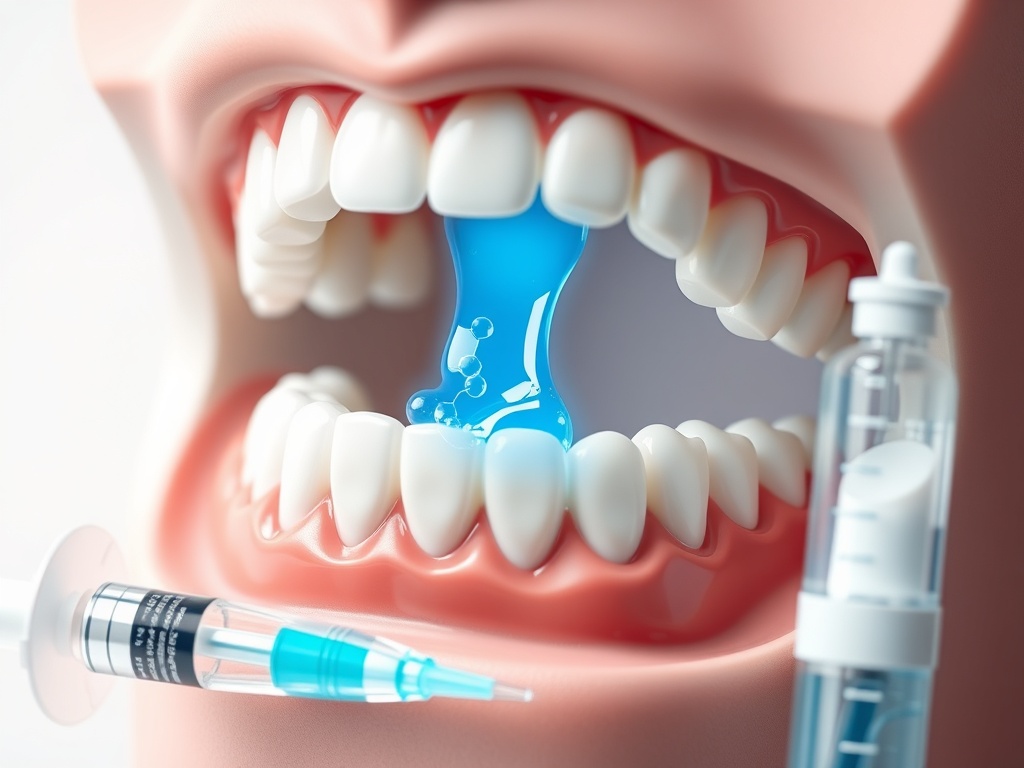 blanchiment dentaire illustration médicale coupe transversale de l'émail et dentine