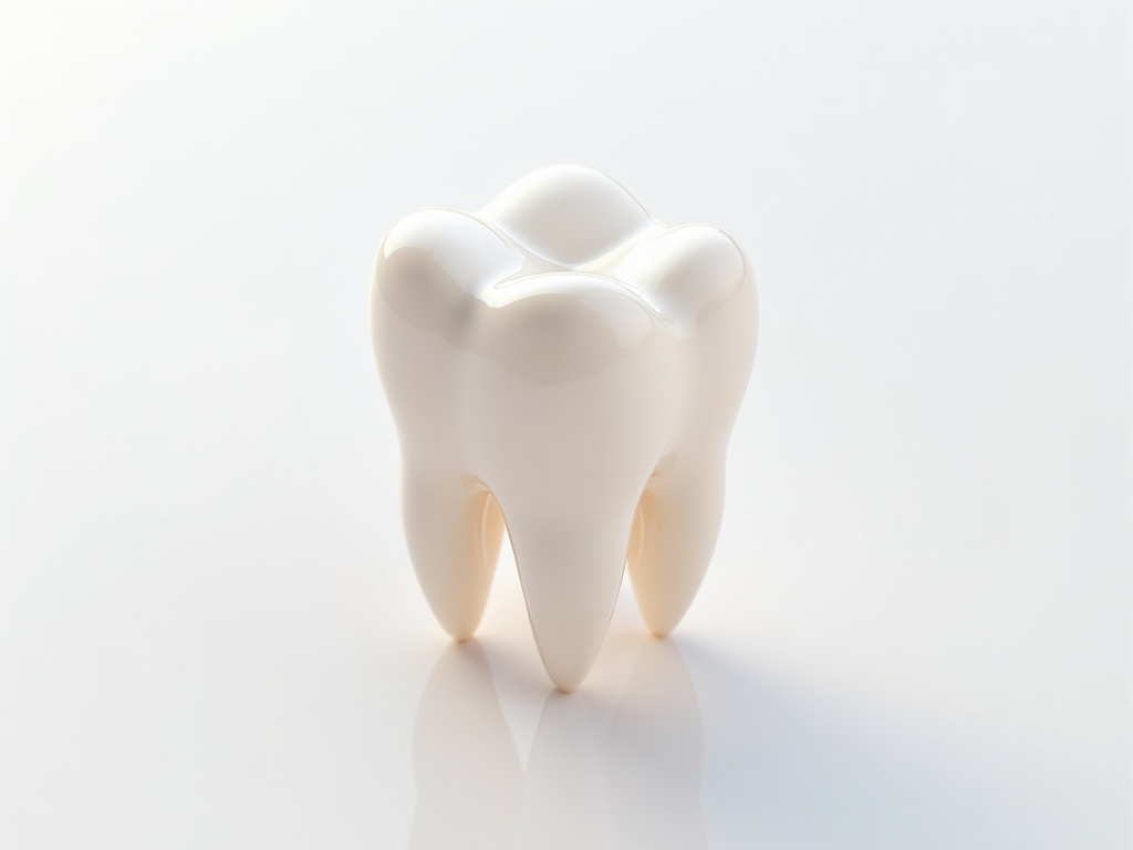 facette dentaire en céramique ultra-fine vue de profil sur fond blanc