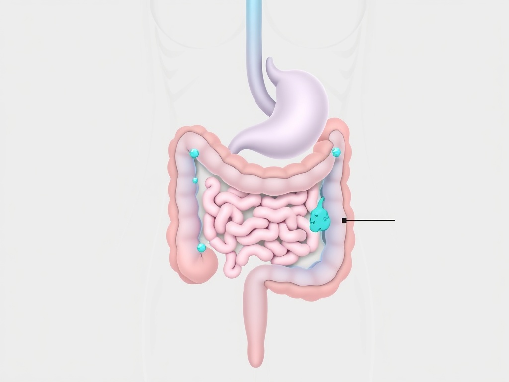 flatulences odorantes excessives causes - illustration anatomique du côlon et fermentation bactérienne