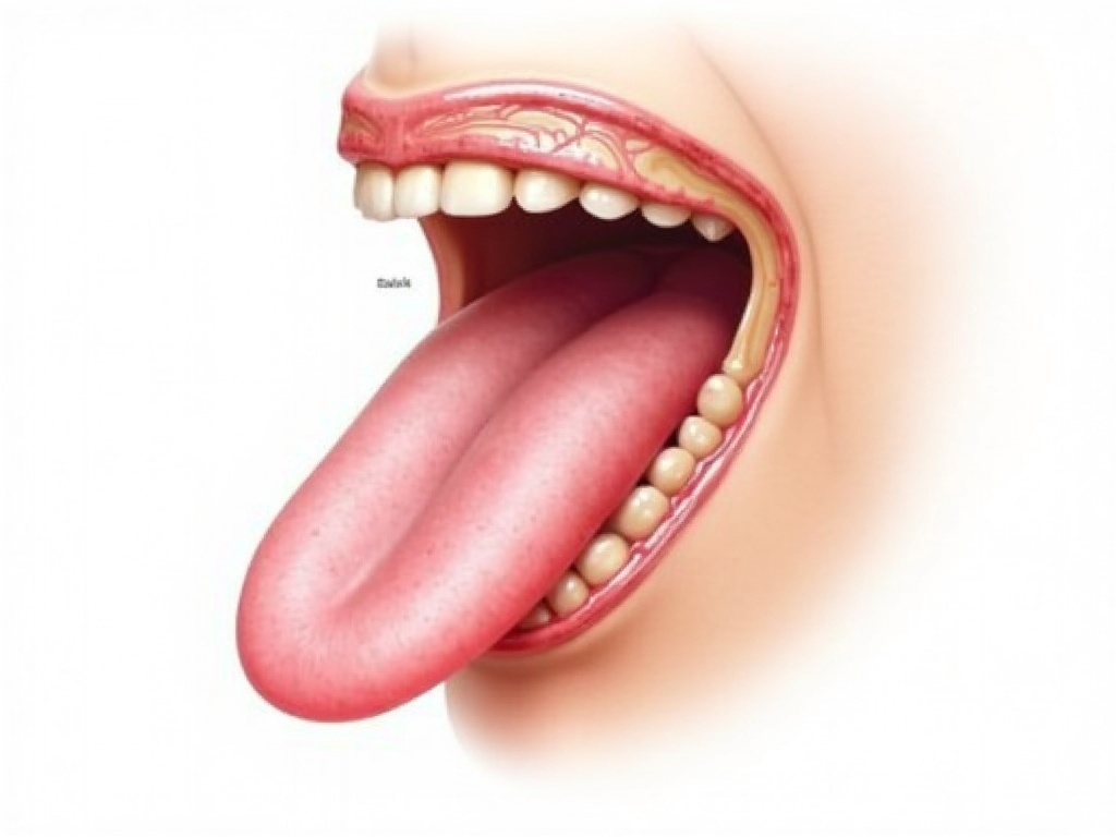 langue qui pique cause - illustration anatomique de la langue et ses papilles