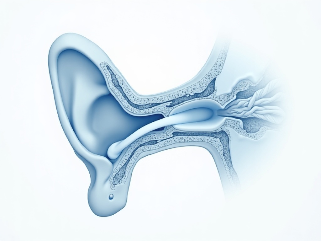 tête qui tourne - illustration anatomique de l'oreille interne et du système vestibulaire