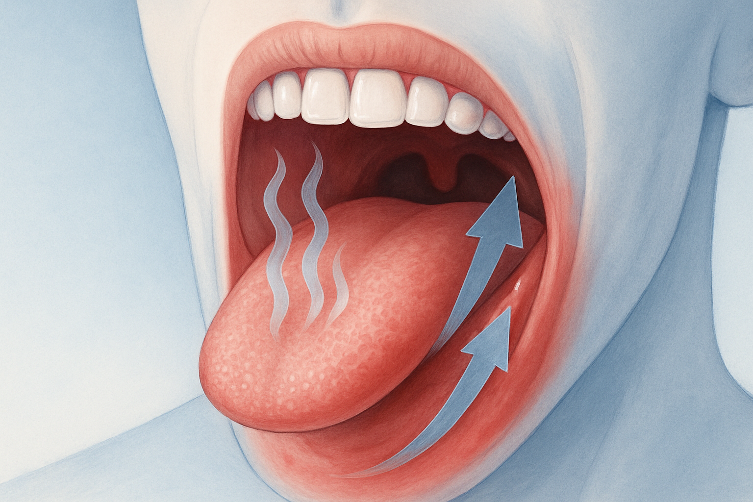 Goût amer dans la bouche - illustration des causes dentaires et digestives