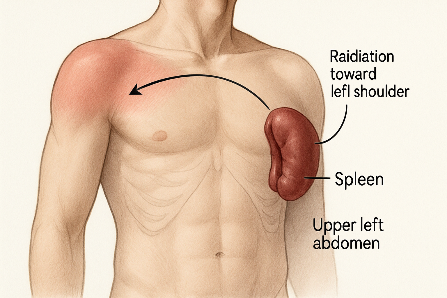 Douleurs à la rate — anatomie et zones de douleur abdominale gauche
