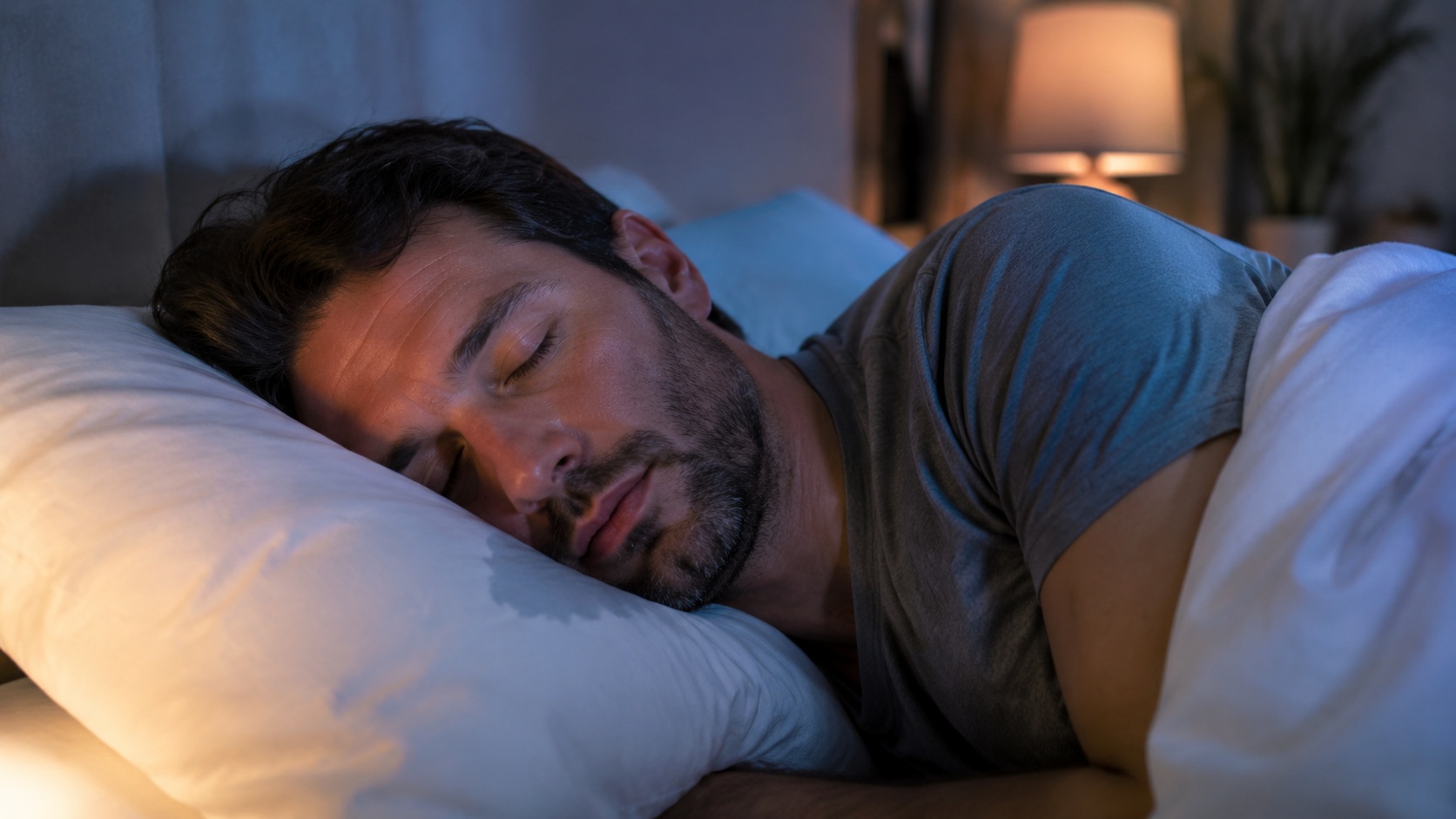 Pourquoi on bave en dormant - adulte endormi sur le côté avec trace de salive sur l'oreiller