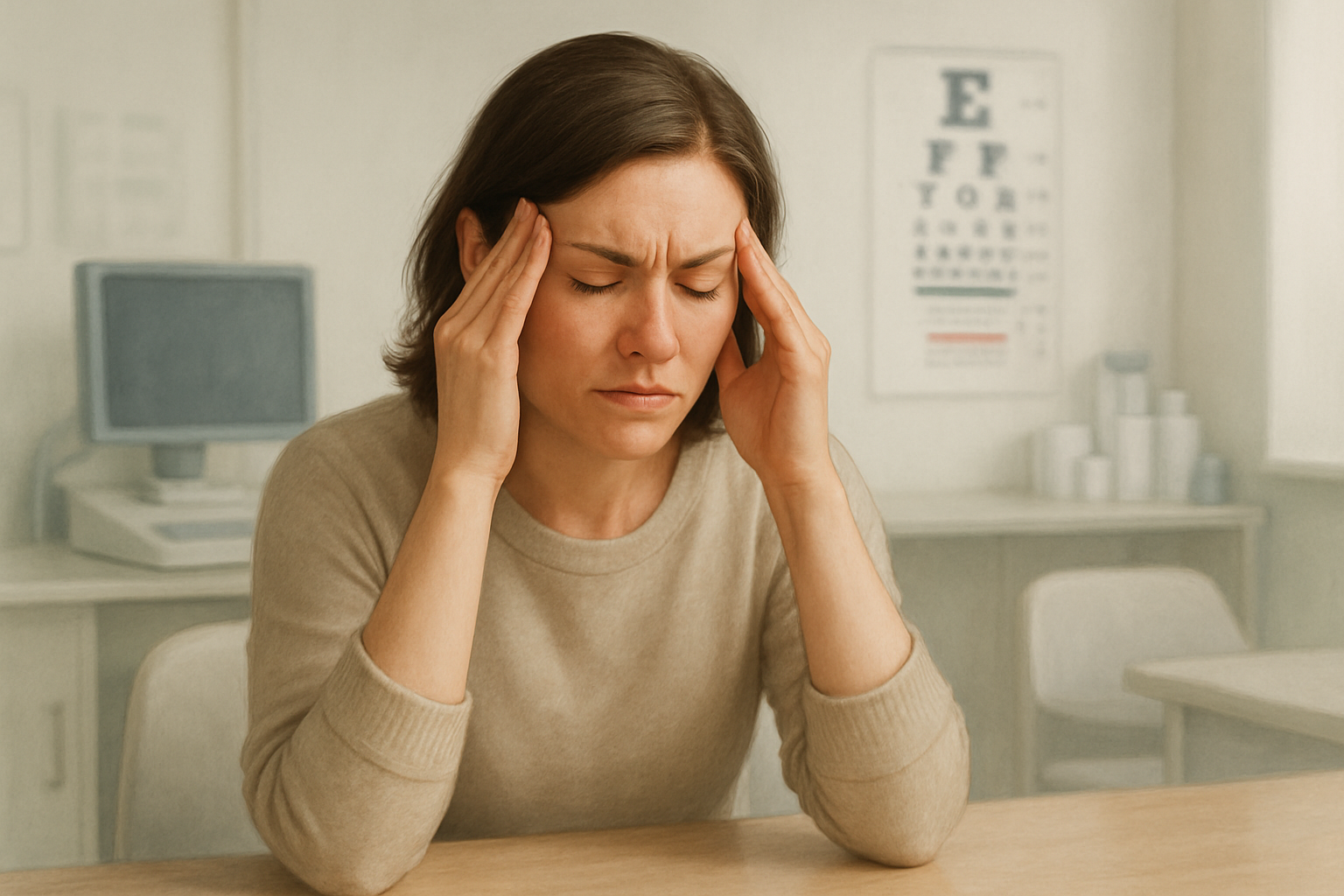 Mal de tête et céphalées : femme souffrant d'une douleur crânienne intense