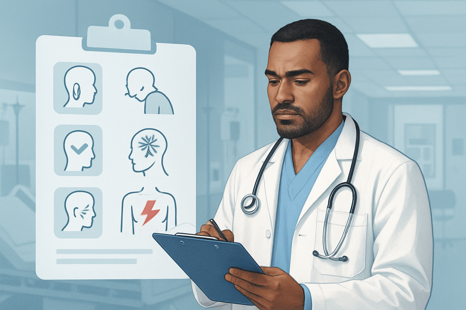 Quels sont les symptômes les plus courants - guide médical illustré avec icônes santé