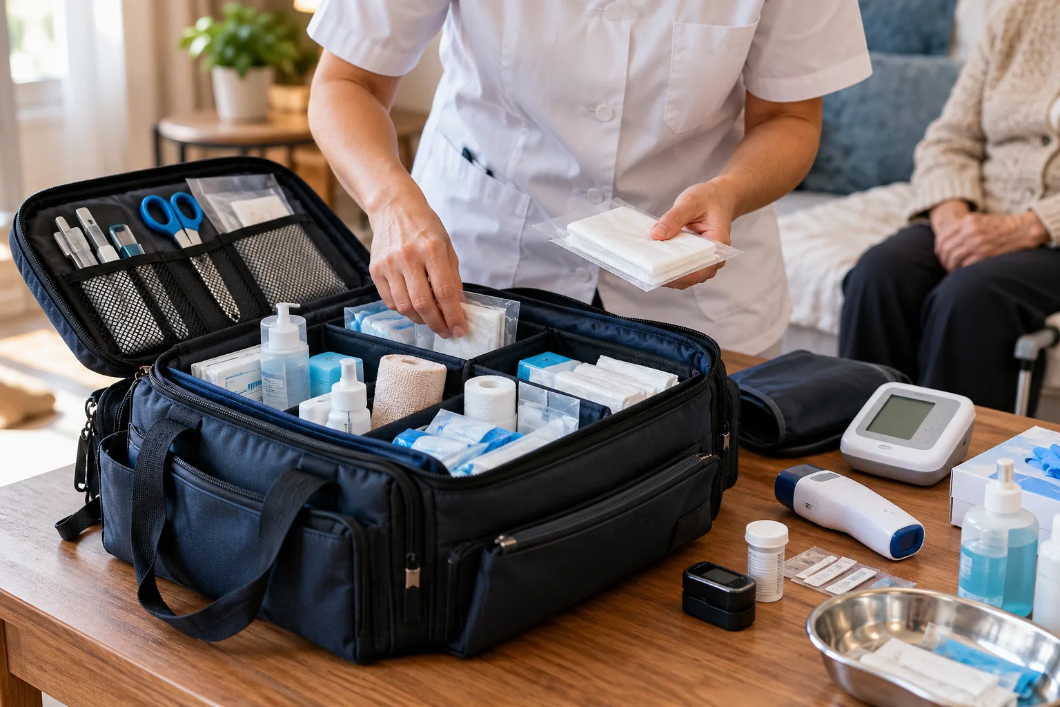 sac soins infirmier domicile pour Le rôle de l’aide-soignant et les soins qui lui sont dans une composition sobre et lisible